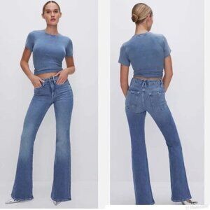 Good American Blue Flare Jeans